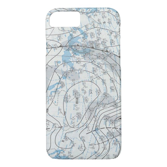 National Weather Karta Case-Mate iPhone Skal (Baksida)