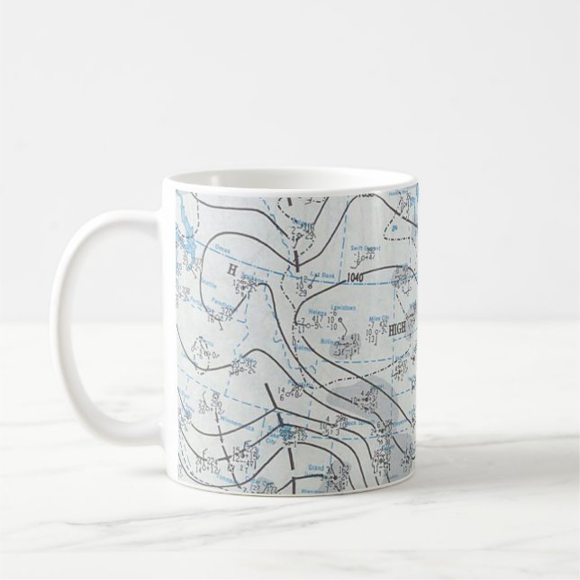 National Weather Karta Kaffemugg (Vänster)