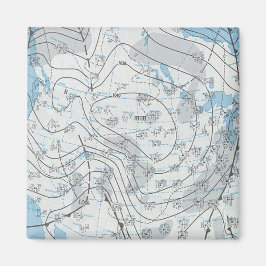 National Weather Karta Magnet