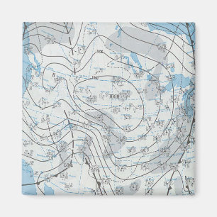 National Weather Karta Magnet