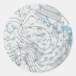 National Weather Karta Runt Klistermärke
