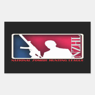 National Zombie Hunting League Sticker Rektangulärt Klistermärke
