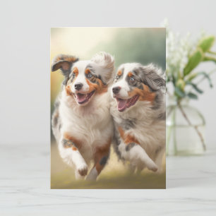 Nationaldagen Australian shepherd, Aussie Hund Julkort