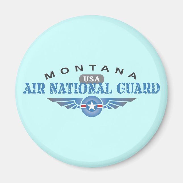 Nationalgardet i Montana Luft Magnet (Framsidan)