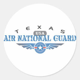 Nationalgardet i Texas Luft Runt Klistermärke