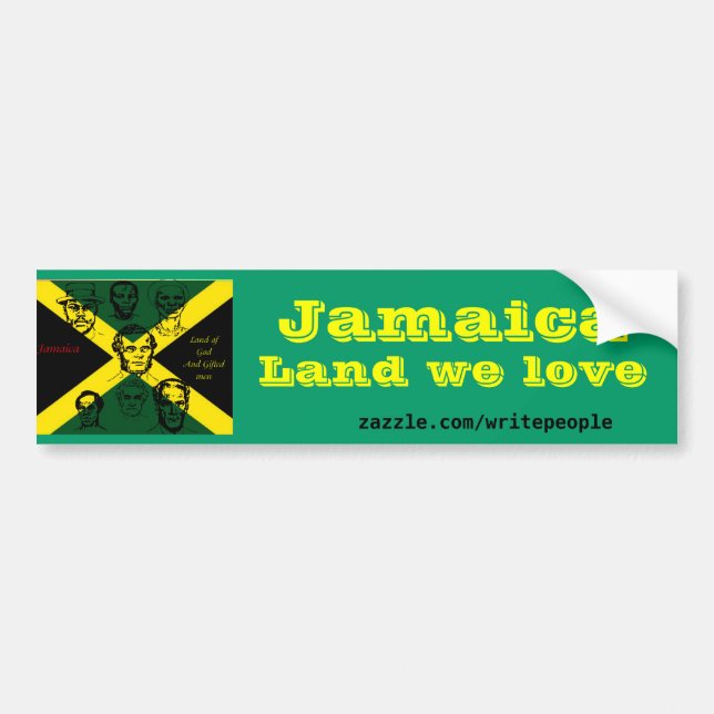 nationalhjälten jamaica bildekal (Framsidan)