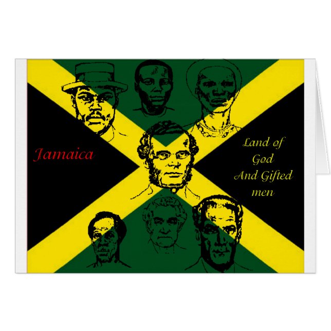 nationalhjälten jamaica hälsningskort (Framsidan Horizontal)