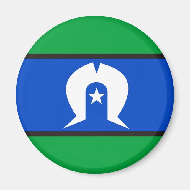 Nationalitetssymbol för Torres Strait Islander lan Magnet (Framsidan)