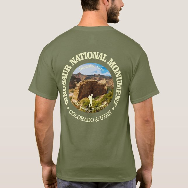 Nationalmonument i Dinosaur (NM) T Shirt (Baksida)