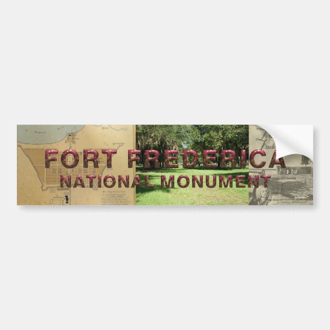 Nationalmonumentet ABH Fort Frederica Bildekal (Framsidan)