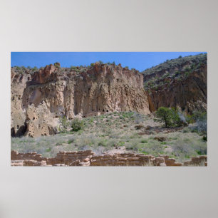 Nationalmonumentet Bandelier, New mexico Poster