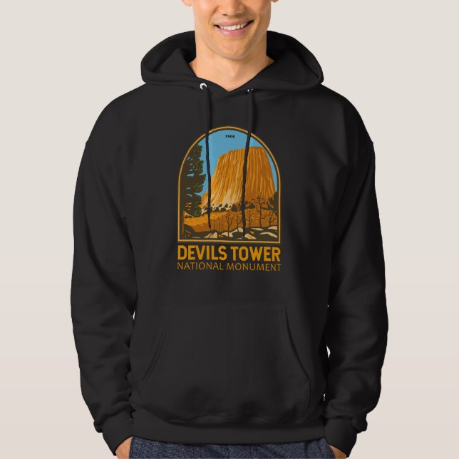 Nationalmonumentet djävulen Torn Wyoming Emblem Hoodie (Framsida)