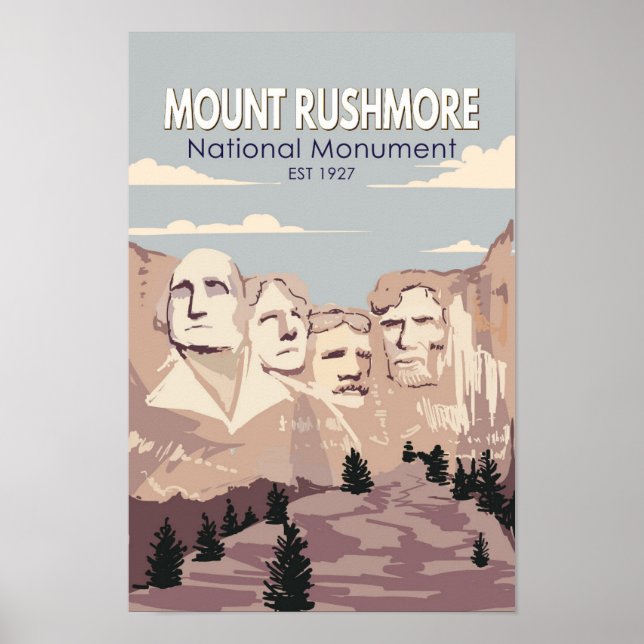 Nationalmonumentet i Rushmore South Dakota Poster (Framsidan)