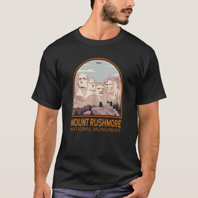 Nationalmonumentet i Rushmore South Dakota T Shirt (Framsida)