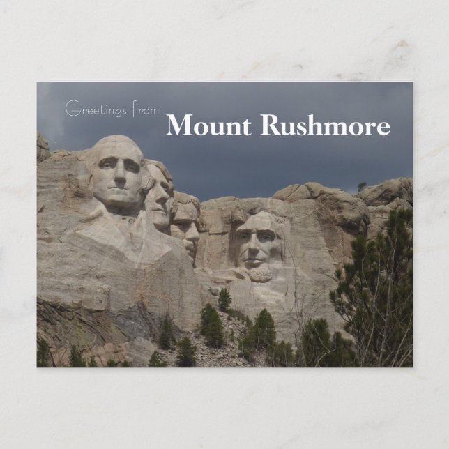 Nationalmonumentet i Rushmore South Dakota Vykort (Framsida)