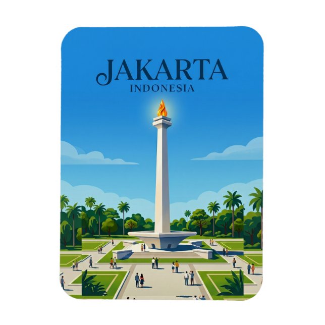Nationalmonumentet (Monas) Indonesien Magnet (Vertikal)