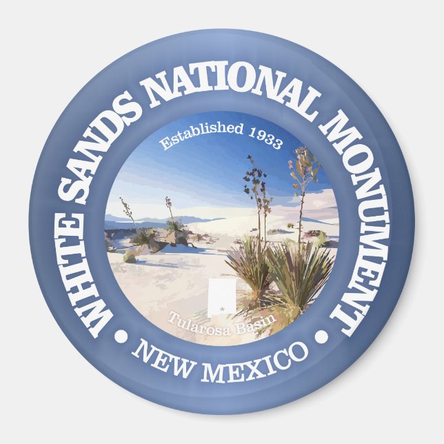 Nationalmonumentet White Sands Magnet (Framsidan)