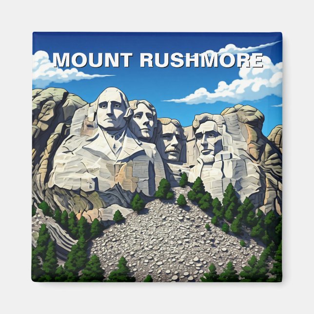 Nationalmonumentresa i Rushmore Magnet (Framsidan)