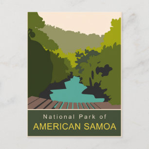 Nationalpark Amerikanska Samoa Minimal Reskonst Vykort