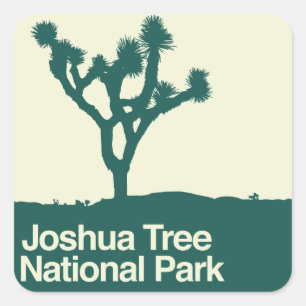 Nationalpark för Joshua träd Fyrkantigt Klistermärke