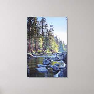 Nationalpark för Merced flod Yosemite på Canvastryck