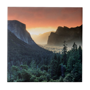 Nationalpark för soluppgång   Yosemite Kakelplatta