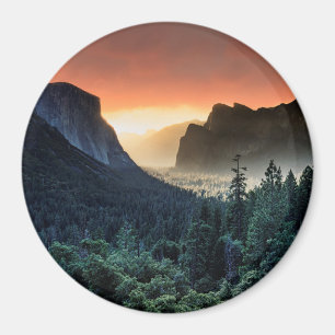 Nationalpark för soluppgång Yosemite Magnet
