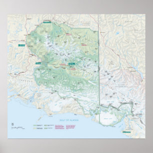 Nationalpark för Wrangell St. Elias Poster