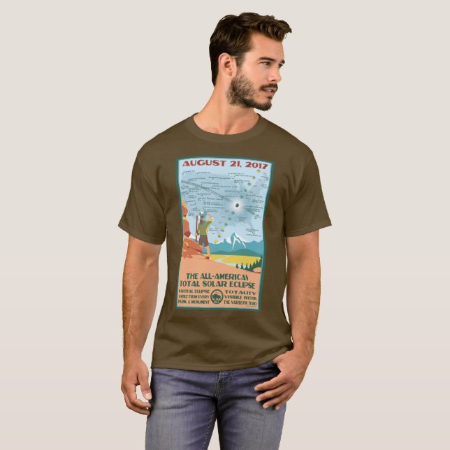 Nationalpark förmörkelseskjorta tee shirt (Hel framsida)