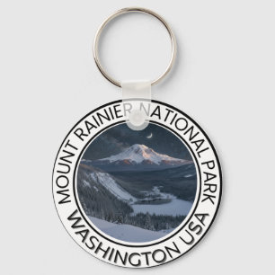 Nationalpark-resa Souvenir Mount Rainier Nyckelring