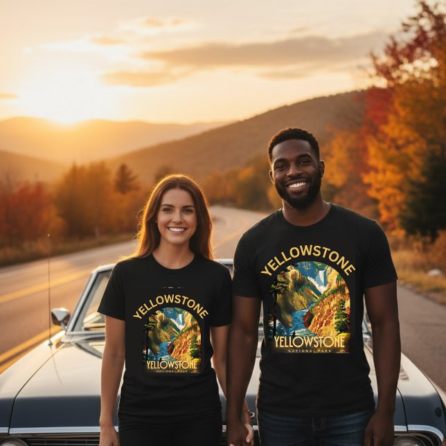 Nationalpark Retro Bison T-shirt (Skapare uppladdad)