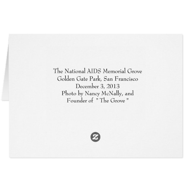 Nationalparken AIDS Memorial Grove Golden Grind OBS Kort (Baksidan Horizontal)