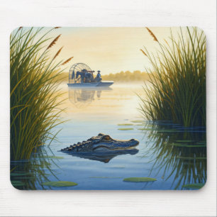 Nationalparken Airboat och Alligator Everglades Musmatta