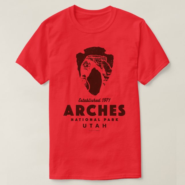 Nationalparken Arches nationalpark Brown T Shirt (Design framsida)