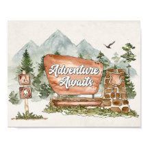 Nationalparken Äventyr Awaits tecken