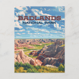 Nationalparken Badlands South Dakota Landskap Vykort