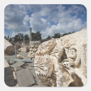 Nationalparken Beit She'an, ruiner från romartiden Fyrkantigt Klistermärke