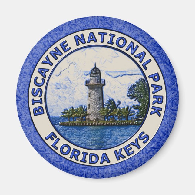 Nationalparken Biscayne Magnet (Framsidan)