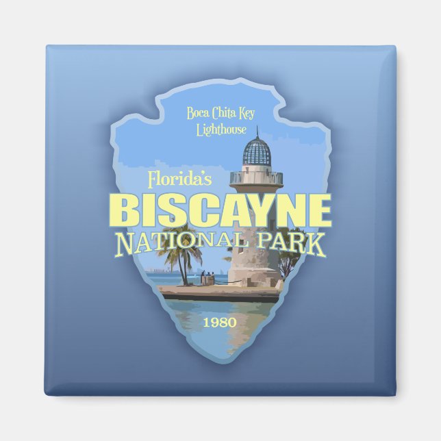 Nationalparken Biscayne (pilhuvud) Magnet (Framsidan)