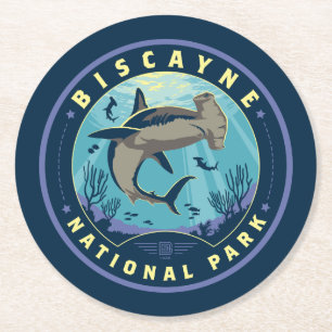 Nationalparken Biscayne Underlägg Papper Rund