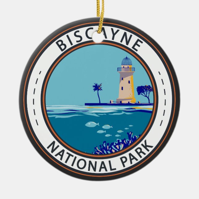 Nationalparken Boca Chita Nyckel Badge Julgransprydnad Keramik (Framsidan)