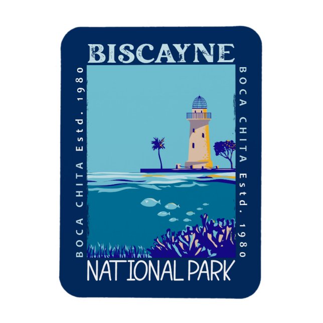 Nationalparken Boca Chita Nyckel Distress i Biscay Magnet (Vertikal)