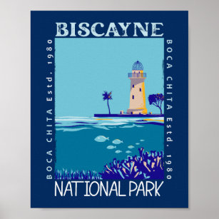 Nationalparken Boca Chita Nyckel Distress i Biscay Poster