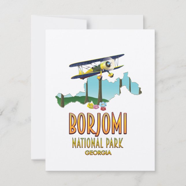 Nationalparken Borjomi Georgia karta (Framsida)