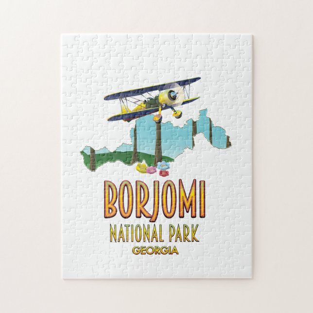 Nationalparken Borjomi Georgia karta Pussel (Vertikal)
