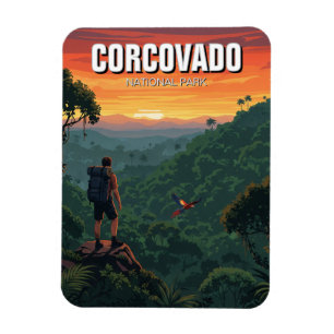 Nationalparken Costa Rica Corcovado Magnet