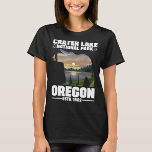 Nationalparken Crater Sjö, där Oregon Camping 1 an T Shirt