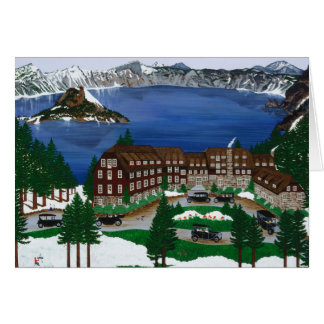 Nationalparken Crater Sjö Hälsningskort