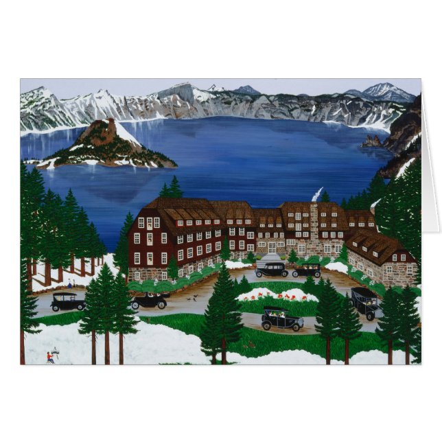 Nationalparken Crater Sjö Hälsningskort (Framsidan Horizontal)