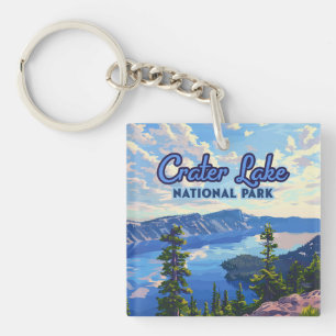 Nationalparken Crater Sjö Oregon Retro